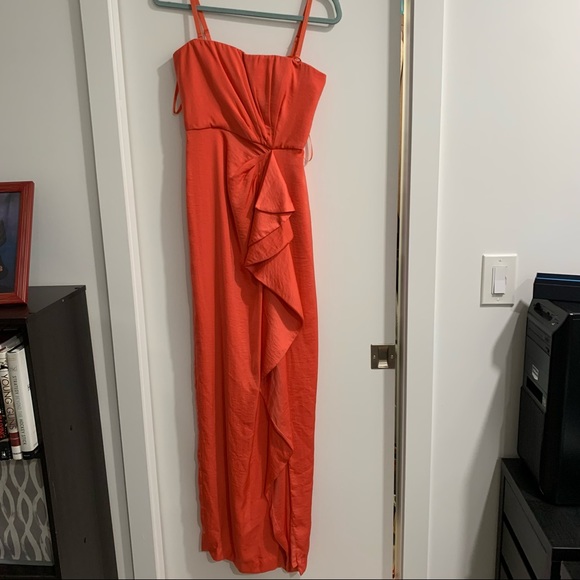 BcbgMaxAzria coral floor length gown - Picture 4 of 5
